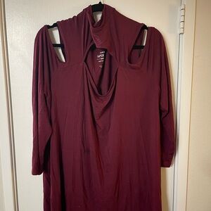 Torrid Burgundy Long Sleeve Top